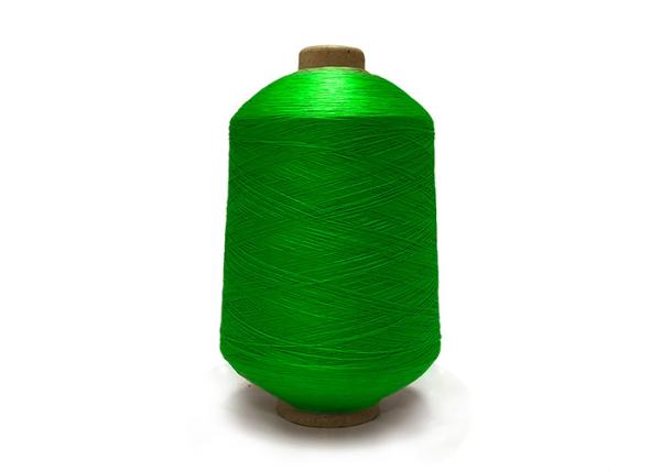 Green Draw Texturing Yarn , Polyester Dyed Core Spun Yarn Heat Resistance