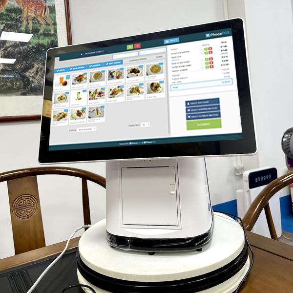 Long Life Time 15.6 Inch Industrial Touch Monitor With Built-in Thermal Printer And 10 Point Capacitive Touch