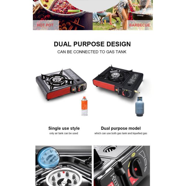 Портативный на открытом воздухе располагаясь лагерем варить безопасности горелки газовой плиты на открытом воздухе