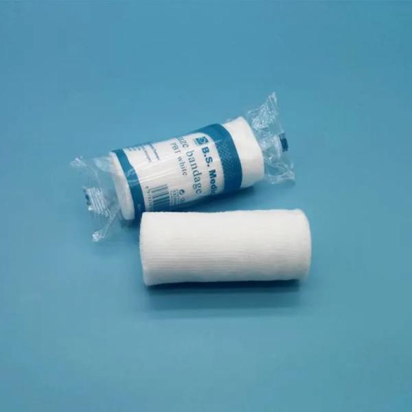 Consumo médico Bandagem de gaze descartável Tamanho Bandagem de gaze Branca
