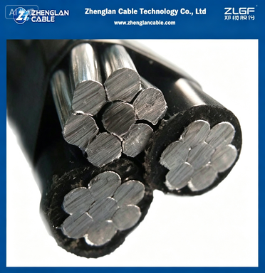 0.6/1kv Aerial Bundled Cable AAC/XLPE+AAC/XLPE+AAAC phase cable with xlepe insulation and neutral cable is bare 2x2/0+2/0AWG