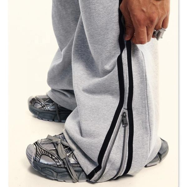 Roupas de rua personalizadas de algodão Francês Terry empilhados Flare Sweatpants Corredores com lavagem de ácido