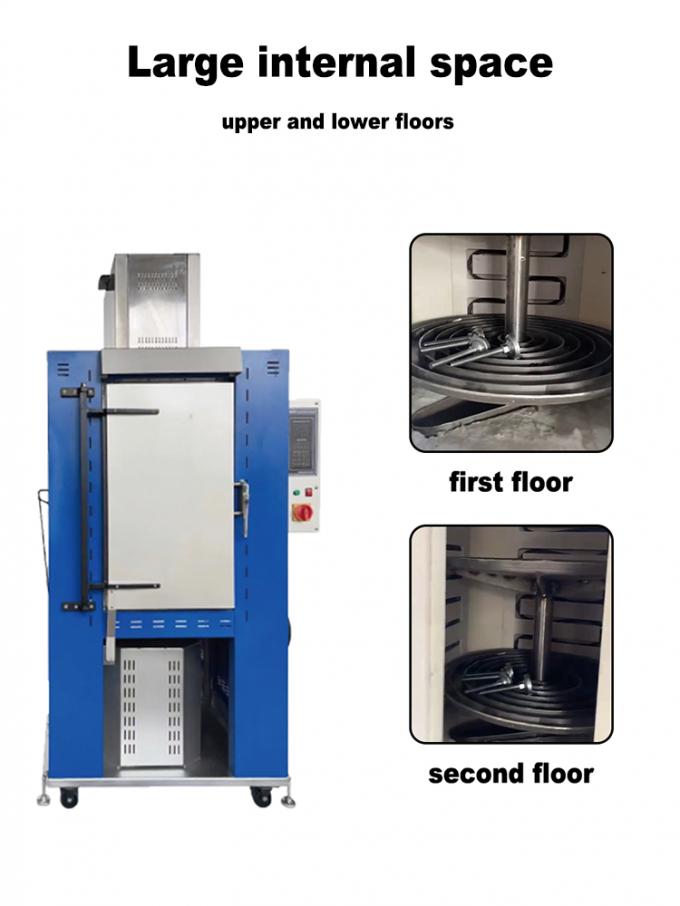 12KW Power 1100℃ Max Temperature Double-decker Rotary Electric Furnace for Jewelry Burnout