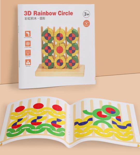 Segurança Educativa Montessori Jogos Preescolares Rainbow Blocks Stacker Não Tóxico
