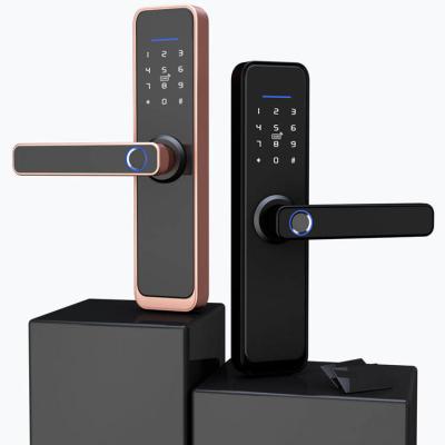 Red Bronze Wifi Bluetooth Door Lock Sturdy Bluetooth Keypad Lock