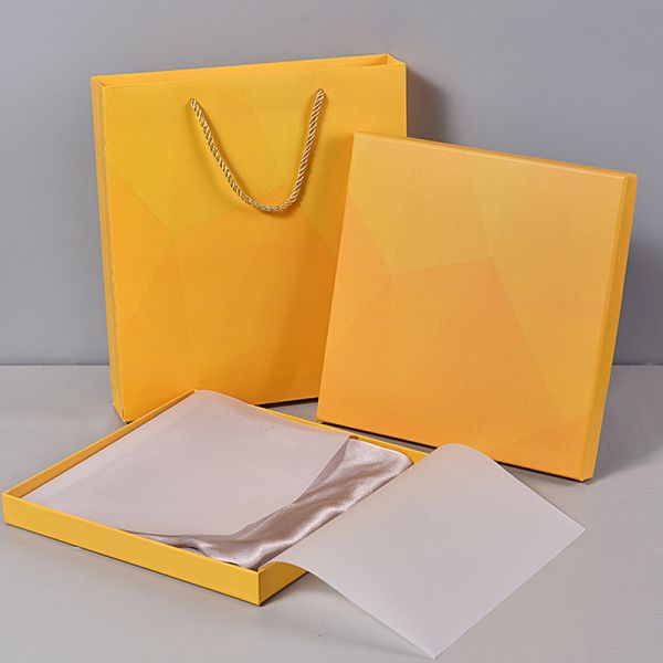 Silk Scarf Gift Box Scarf Eye Mask Packaging Box Square Custom Gift Box
