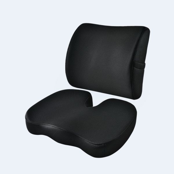 Anti-Static Polyester Cover Memory Foam Seat Cushion for Wheelchair and Lumbar Support