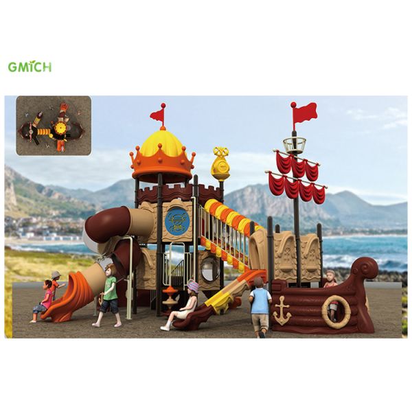 Customized Outdoor Play Area Toys Plastic Outdoor Slide 1120*660*650CM