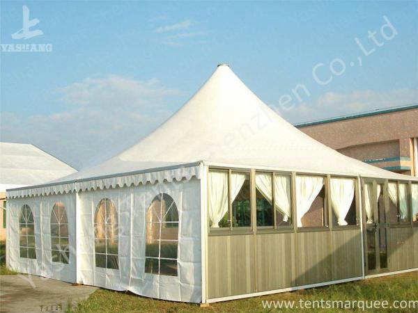 Recreation White PVC Fabric Cover High Peak Tents for Fun on Grassland