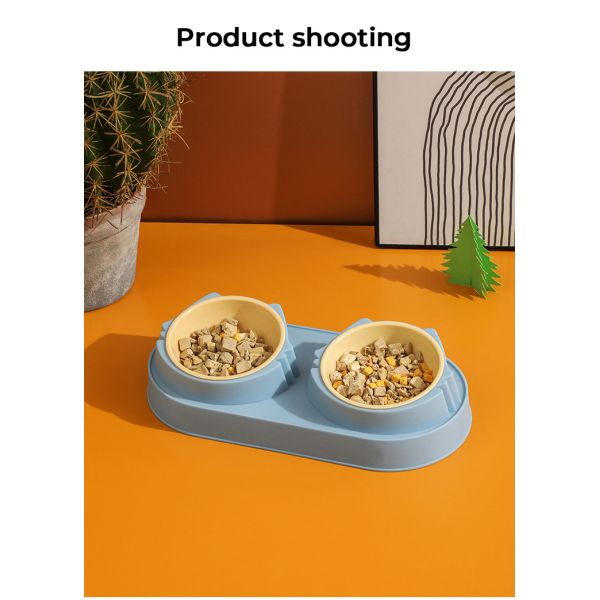 Настраиваемая керамическая миска для кормления домашних животных с материалом из нержавеющей стали
