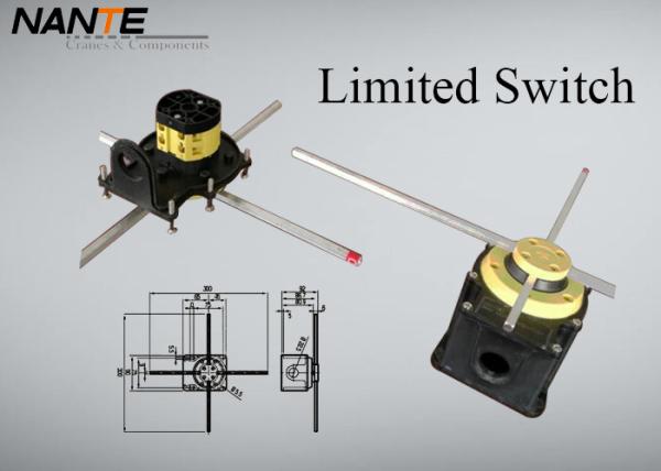 Galvanized Steel Electric Wire Rope Hoist Double Poles Yellow / Blue Cross Limiter