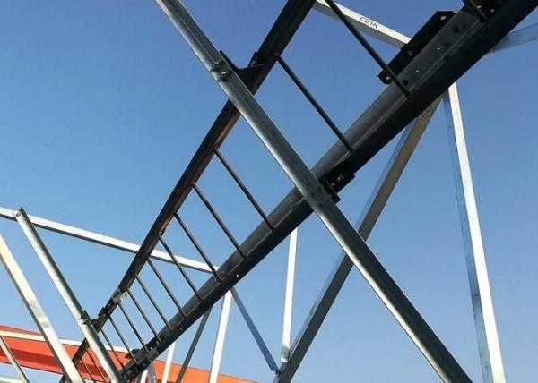 Galvanized /  Painted Self Supporting Antenna Tower , Outside Antenna Mast Tower