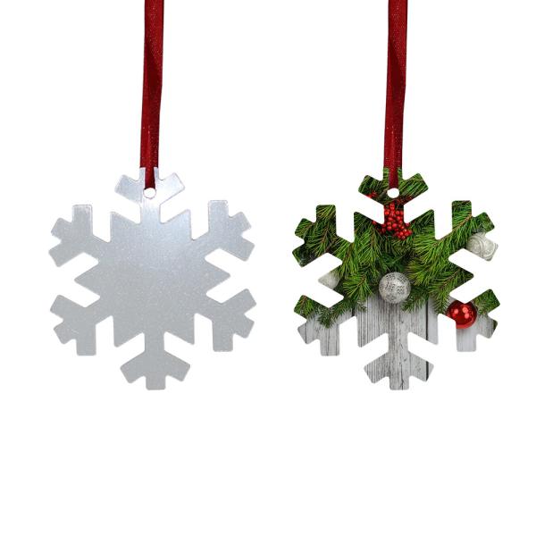 Sublimation Christmas Gifts Supply Double Sided Aluminum Sublimation Christmas Ornaments Blanks