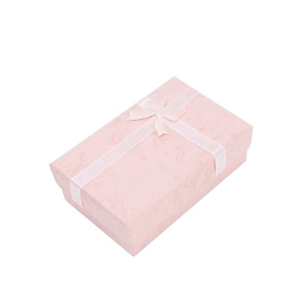 Tamaño personalizado Se acepta la caja de regalo rosa con arco en el cielo y la cubierta de la tierra