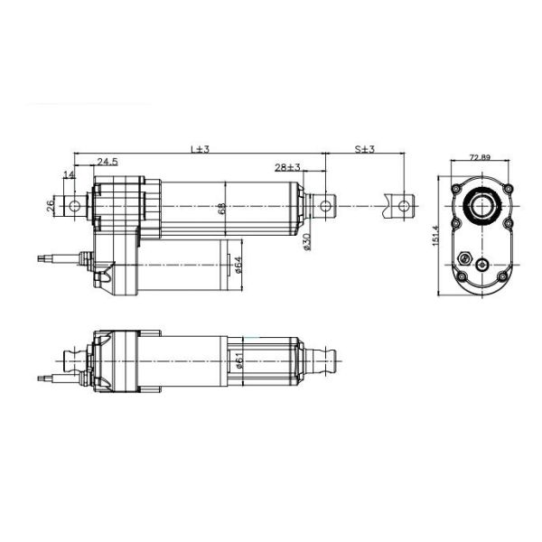Heavy-Duty Linear Electric Cylinder 2000N ~ 7000N Force Waterproof DC Motor