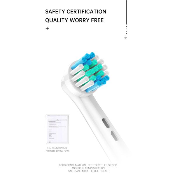 Soins bucco-dentaires Remplacement de la tête de la brosse à dents électrique Compatible avec la série B