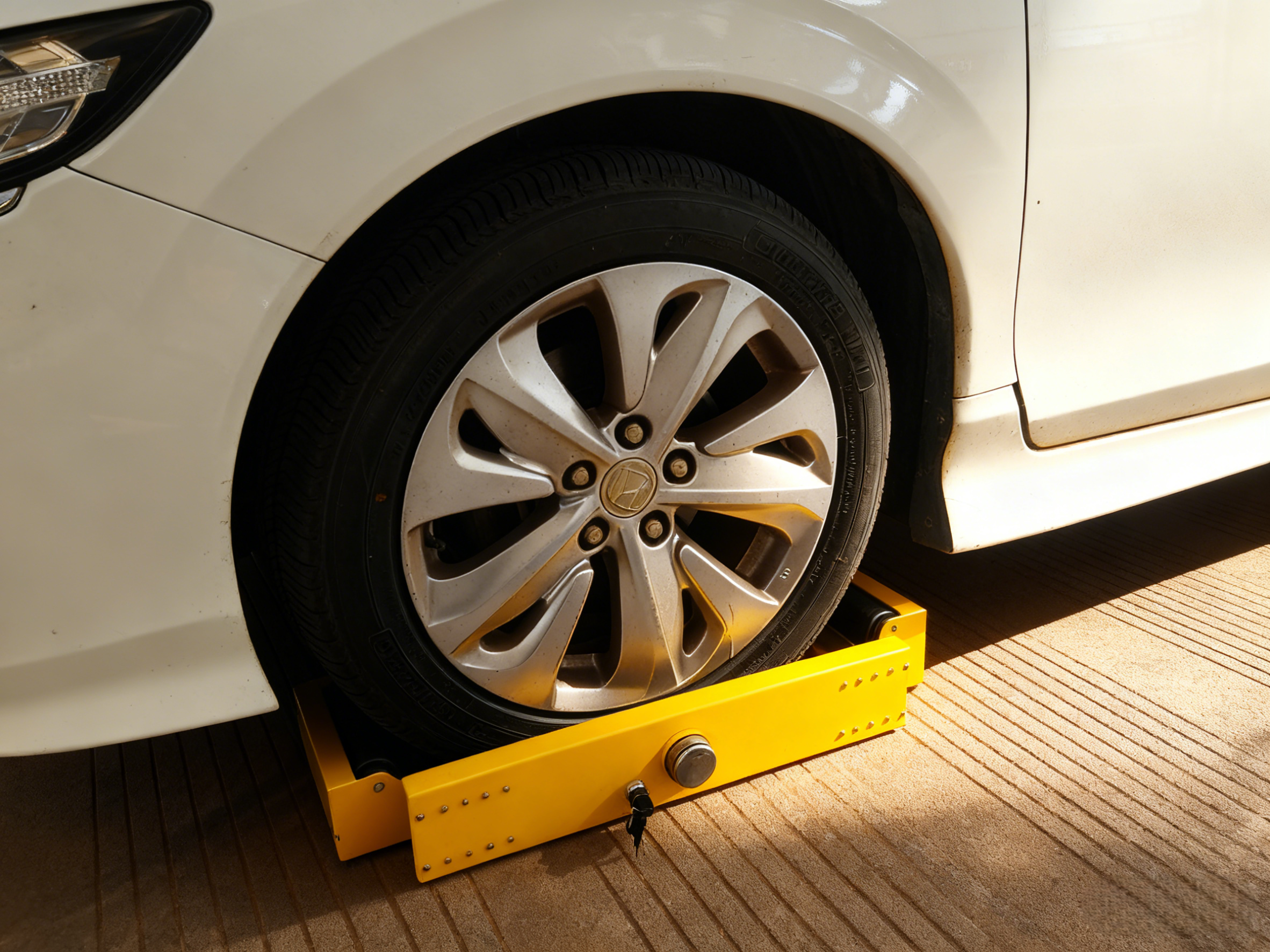 Aluminum Wheel Lock with Electrostatic Spraying and Rubber Friction Base for High-Security Anti-Theft Protection