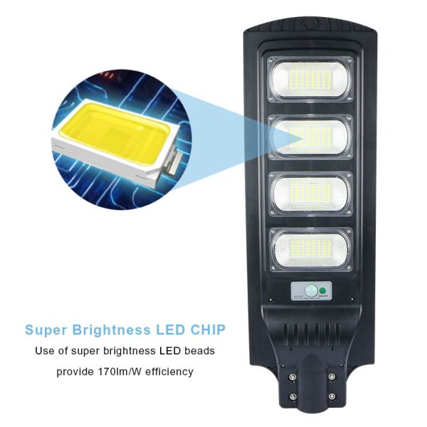 120w High Power LED Solar Street Light All In One 6500K Smd 2835 Streetlight LiFePO4 20Ah Battery
