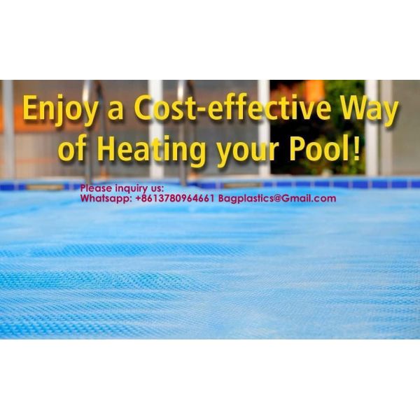 Solar In-Ground Pool Cover Winter Swimming Pool Bubble Cover Pool Cover Solar Cover with Roller Thermostatic Pool Plastic Pool Covers Lightfast Solar Resistant Polycarbonate Swimming Pool Cover