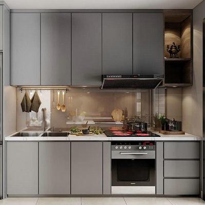 Custom Furniture Style Cupboard Storage Unit , E0 / E1 Grade Fitted Kitchen Cabinets