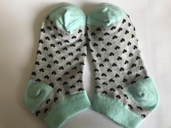 girls  colourful patterned  70D nylon high  quality  combed cotton ankle socks