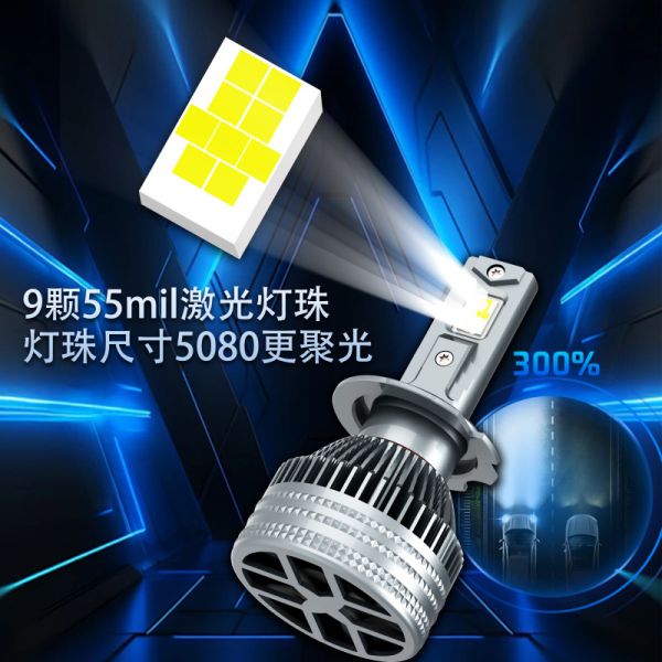 H7 120W Ultra Bright LED Headlight 12000LM Dual Copper Cooling Car Light