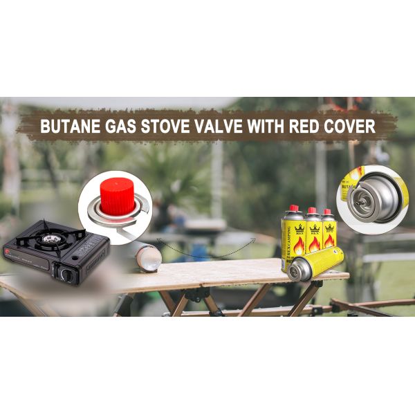 Válvula de gas de butano en aerosoles, válvula de lata de estaño en aerosoles para botes de combustible portátiles Uso de control de gas de precisión