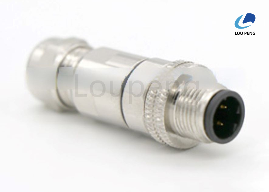 Gold Plated Circular Connector 8 Pin Male Solder Cup Featuring Copper Alloy Contact Material for Industrial Applications