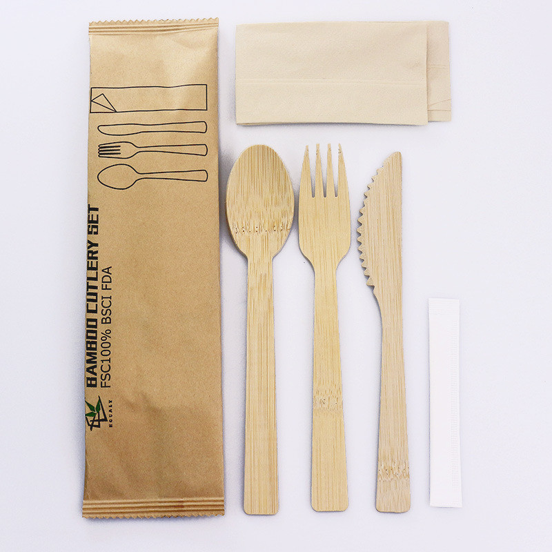 Different Size Eco-Friendly Food-Contacting Grade Biodegradable Wooden Fork Knife Spoon
