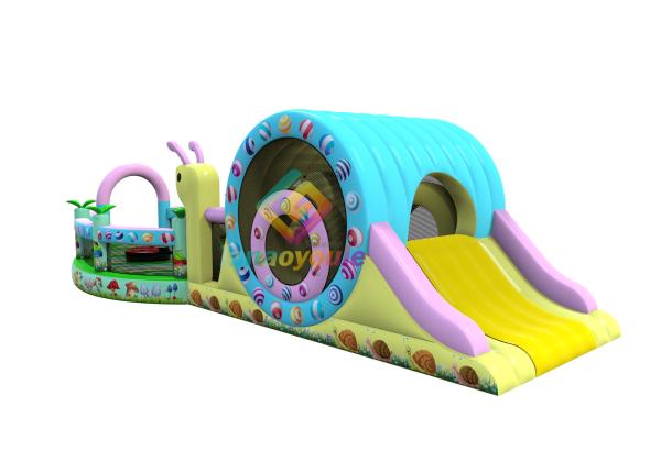 Versatile Safe  Snail Theme Blow Up Play Park / Indoor Inflatable Park