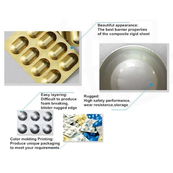 High Output Stainless Steel Automatic Blister Packing Machine with Shaking Feeder