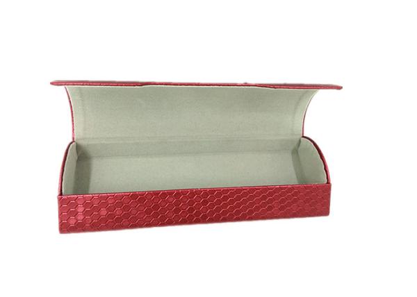 Red 3D Pattern Reading Glass Cases Aluminum Reading Glasses Hard Case