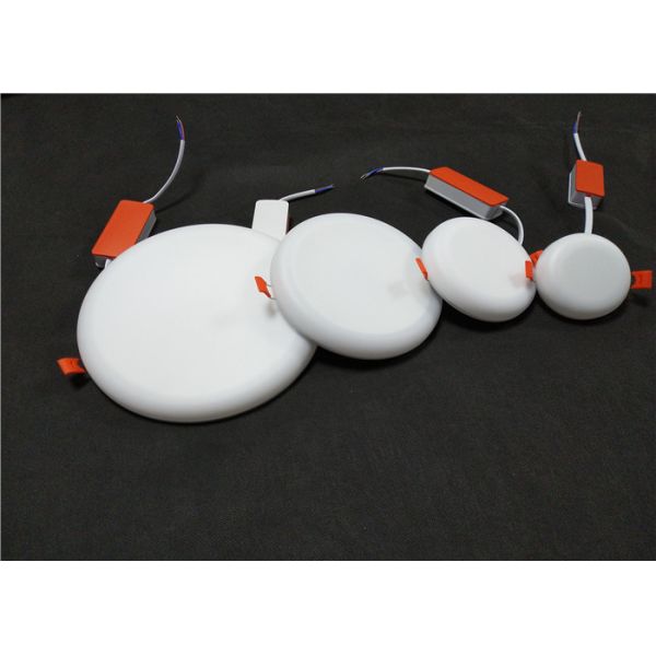 Adjustable Rimless Round Bi Color Back Lit LED Panel Light  White+Pink 10+4W