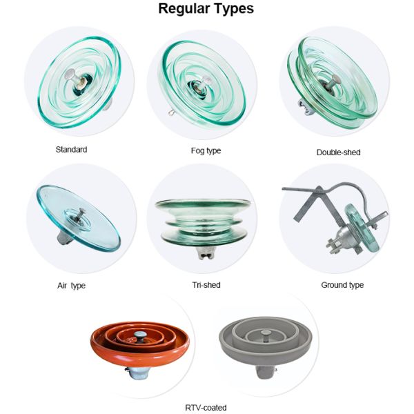 CTV254 Reliable Glass Suspension Insulators High Strength Standard Glass Transformer Insulator