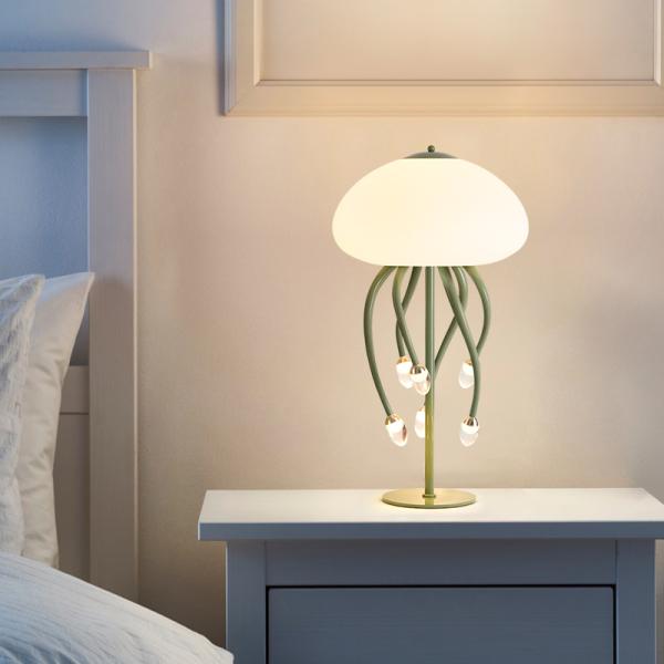 JYLIGHTING Table Lamps Home Decor Cordless Table Lamp Rechargeable Mushroom Bedside Table Lamp