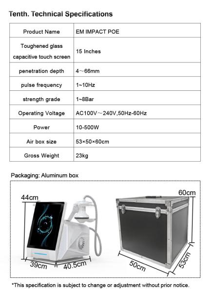 Focused Shock Wave Therapy EMFOCUS Regeneration Therapy Machine for Pain Relief