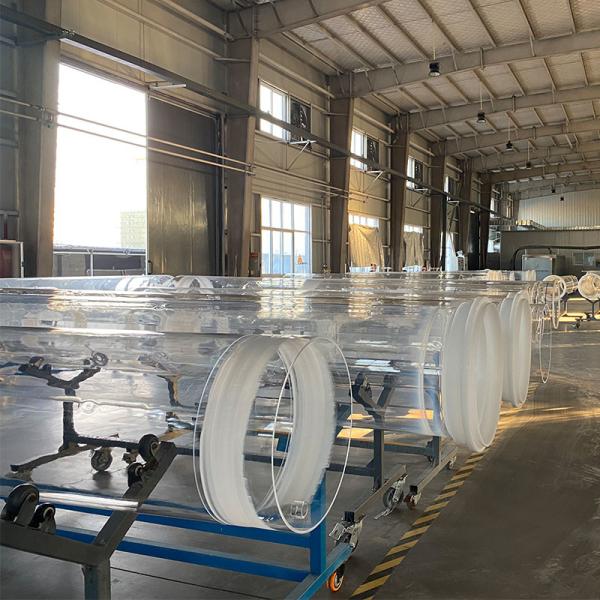 Manufacture Photovoltaic Quartz Clear Glass Tube Large Diameter