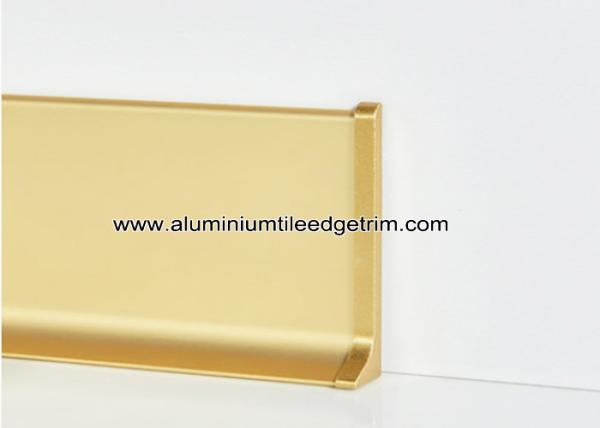 6cm / 8cm / 10cm Matt Gold Metal / Aluminum Skirting Board Profile As Wall Foot Brace