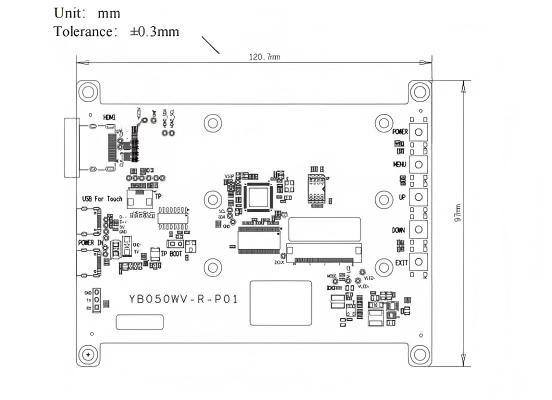 5 Inch HDMI Driver Board 40 Pin RGB Controller Board With Type C 5V Power Input Display Driver