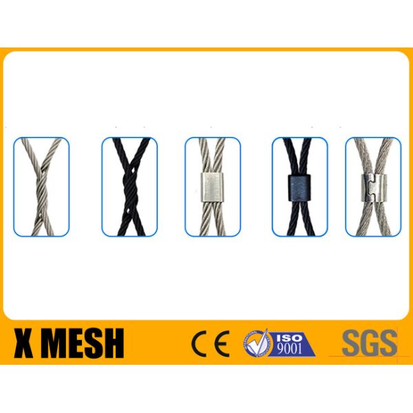 Security 1/8inch Stainless Steel Rope Mesh With Different Type Non Rusting