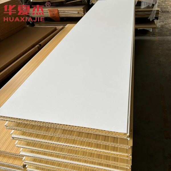 High Quality White Wpc Wall Panel 600x9mm Laminated Wpc Board Waterproof Decoration Material