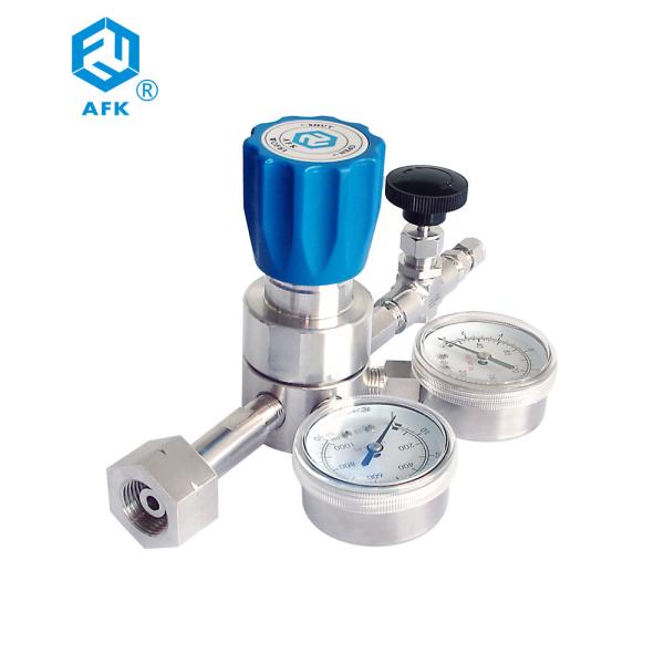 Double Gauge 3000psi SS316 Needle Valve Pressure Reducer 1/4 NPT