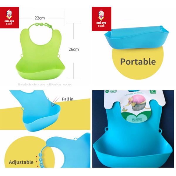 Kids Cute Silicone TPE Bibs / Baby Lunch Bibs Waterproof Product