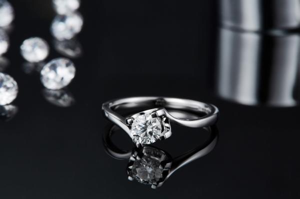 RD 4MM Trapezoidal White Moissanite 9K Silver Ring CZ Minimalist Wedding Jewelry