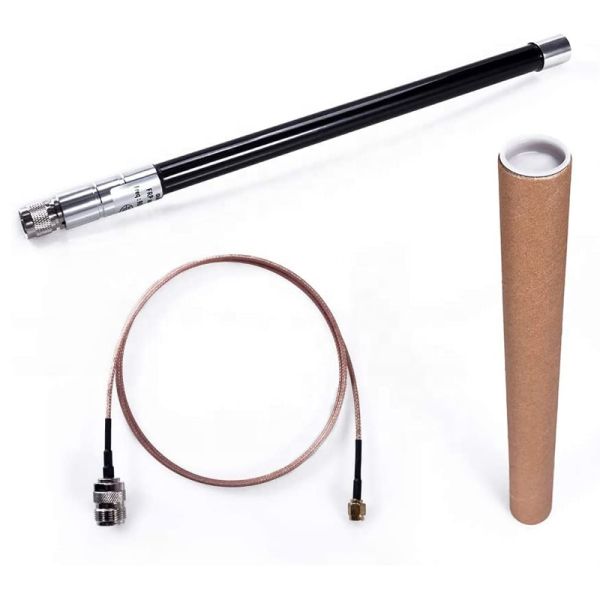 Grey High Gain 8dBi 11dBi 12dBi WiFi 2.4G 5.8G 4G LTE Helio Lora Antena Cables de fibra de vidrio RG-58