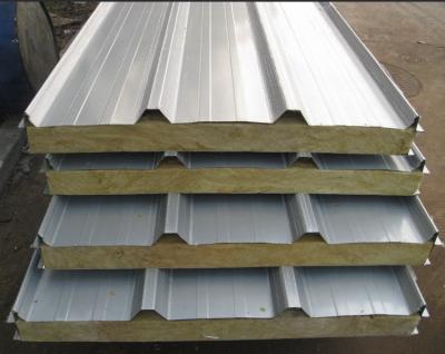 Rockwool Insulated Sandwich Panel Roofing Fire Resistant For Prefab Houses