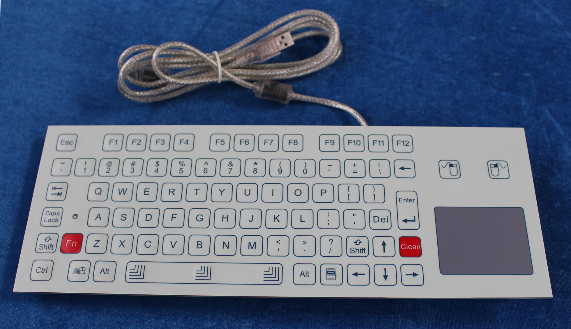 Кабель USB с панелью 12 ключей FN установил клавиатуру с изрезанный touchpad