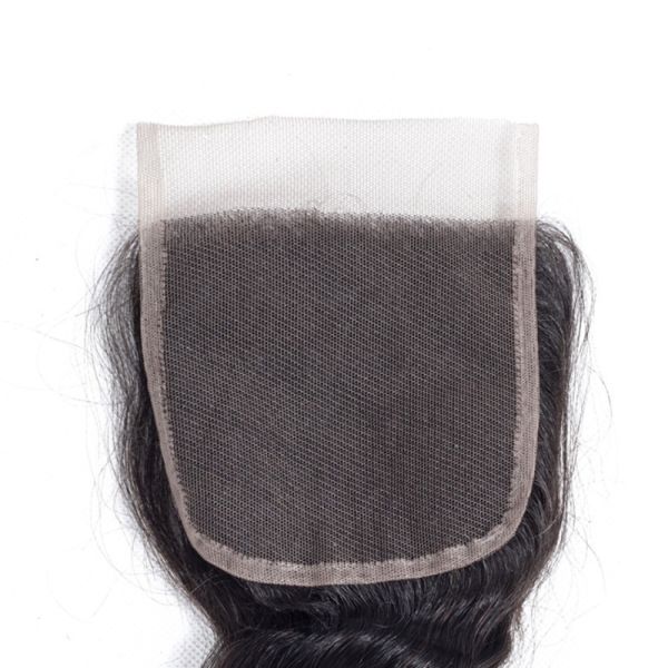 Human Hair Extension 4x4 Glueless Lace Closure Short Loose Wave Wig Remy Hair Grade