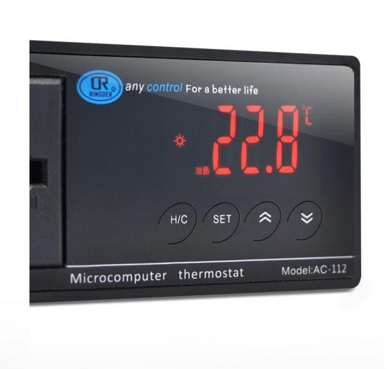 Digital Reptile Thermostat with US Plug Universal Socket ON/OFF Regulator Temperature Controller AC-112 110V16A 16-40C