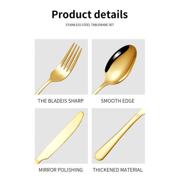 Modern Design Party Occasion Giftbox Knife Fork Spoon Set for Western Dinner